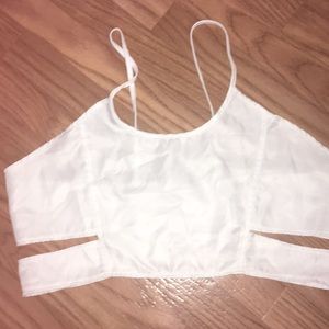 White crop top